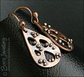 Teardrops and raindrops copper earrings