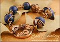 Lapis Lazuli and copper toggle bracelet