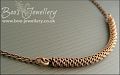 Antiqued copper twisted rope and chain necklace