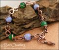 Copper figure of 8 and Jade bracelet