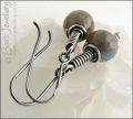 Long wrap Sterling silver earrings with labradorite