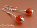 RESERVED - Carnelian and Sterling silver earrings