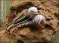 Botswana Agate earrings in oxidised copper