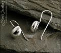 Molten Sterling silver large nugget earrings