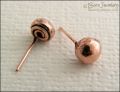 RESERVED - Molten copper nugget post/stud earrings