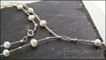 RESERVED:  Sterling silver and freshwater pearl liquid silver necklace