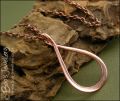 Polished copper teardrop loop pendant