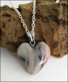 Polymer clay heart pendant
