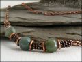 Antiqued copper and Indian Fancy Jasper necklace