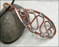 Silver wrapped copper pendant and chain