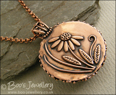 Faux Lapis cabochon leaf set double-sided pendant