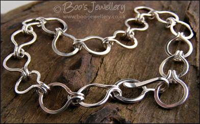Sterling silver round link bracelet - made to order