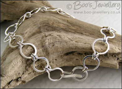 Sterling silver round link bracelet - made to order