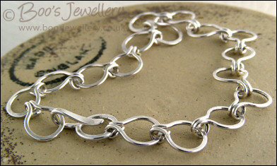 Sterling silver round link bracelet - made to order