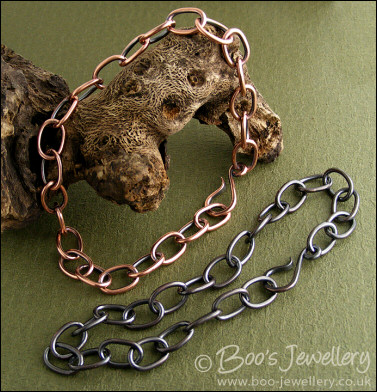 Oval link antiqued copper bracelet - made to order