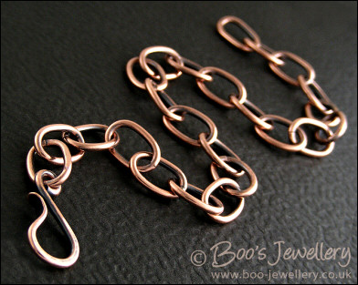 Oval link antiqued copper bracelet - made to order