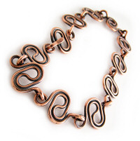 Antiqued copper hand crafted bracelet from Boo's Jewellery.