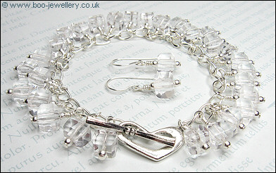 Crystal cube charm bracelet