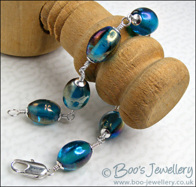 Glass oval bead bracelet - available in 6 colours