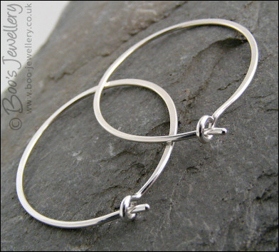 Simple Sterling silver loop earrings