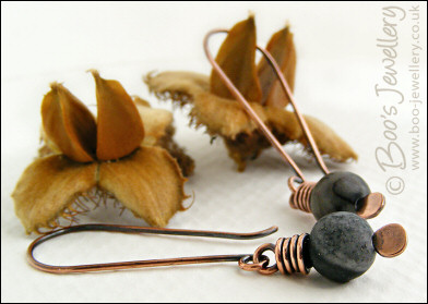 Long drop spider web jasper earrings