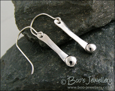 Sterling silver pebble earrings  - oops price!