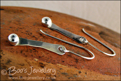 Sterling silver pebble earrings  - oops price!