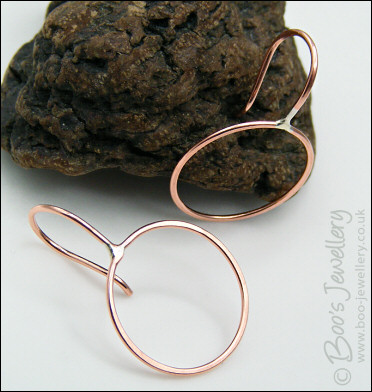 Simple copper circle earrings