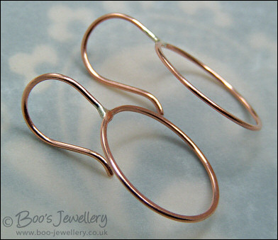 Simple copper circle earrings
