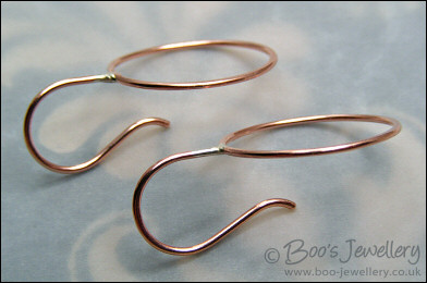 Simple copper circle earrings