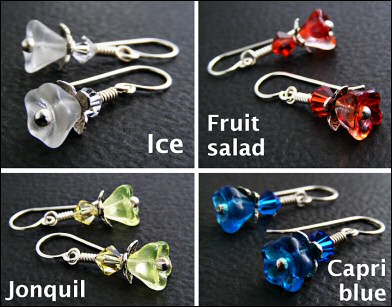 Ice fairy earrings now available in 4 colours