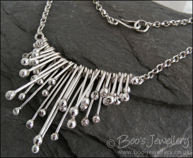 Sterling silver raindrops necklace