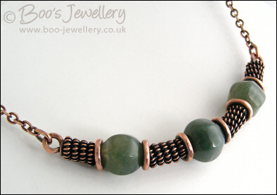 Antiqued copper and Indian Fancy Jasper necklace