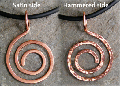Reversible copper coil pendant - 2 looks in one necklace