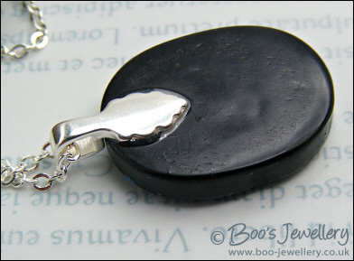 Faux dichroic style polymer clay pendant